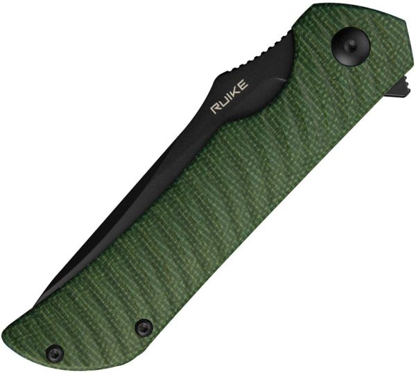 Ruike P123 Green Folding Knife 14C28N Stainless Micarta