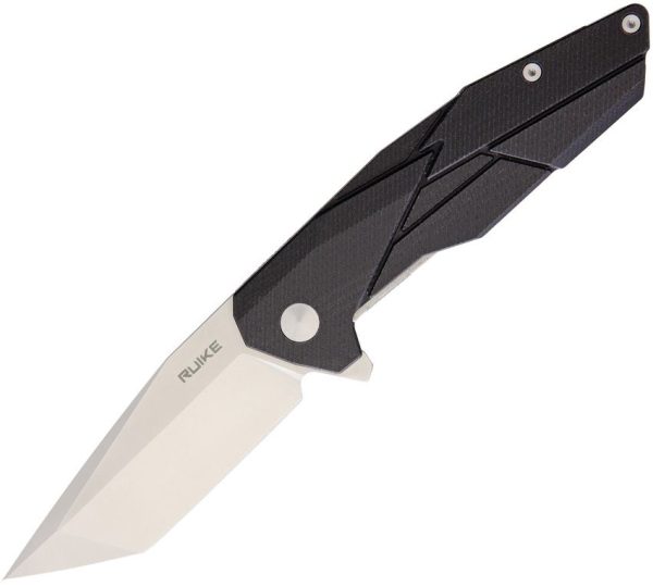 RKEP138B.jpg RUIKE P138 Linerlock Folding Knife 14C28N Sandvik Black G10