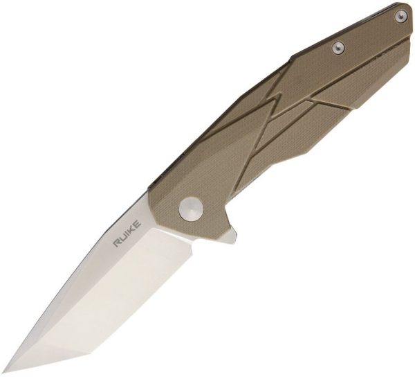 RUIKE P138 Linerlock Desert Folding Knife Tan G10 14C28N