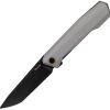 Ruike P166 Linerlock Gray Folding Knife 14C28N Tanto Blade