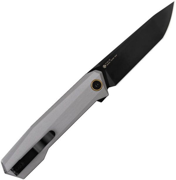 Ruike P166 Linerlock Gray Folding Knife 14C28N Tanto Blade