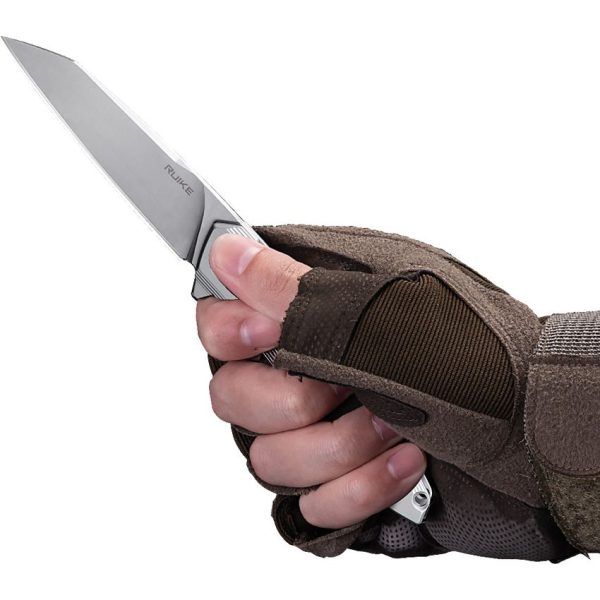 RUIKE P831 Framelock Folding Knife - Gray Satin