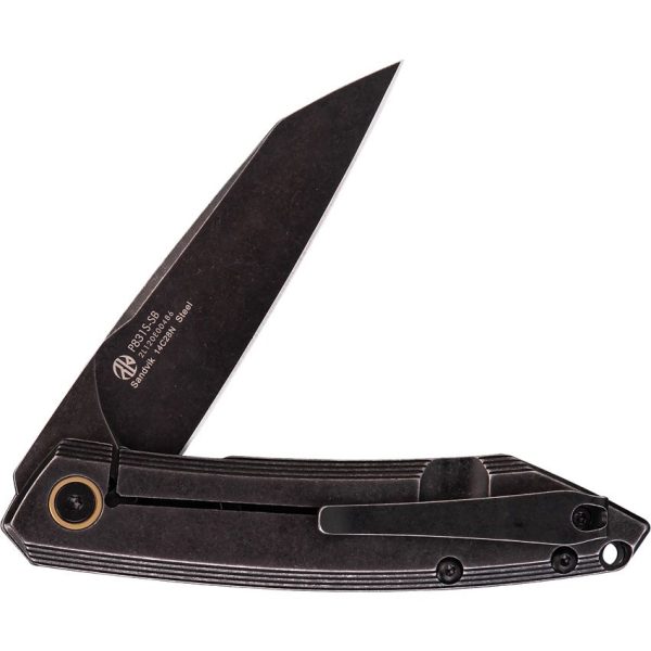 RUIKE P831 Framelock Folding Knife - Black Stonewash