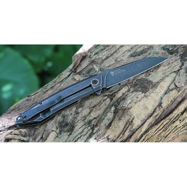 RUIKE P831 Framelock Folding Knife - Black Stonewash