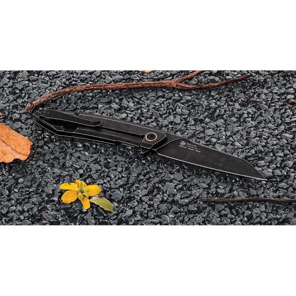 RUIKE P831 Framelock Folding Knife - Black Stonewash