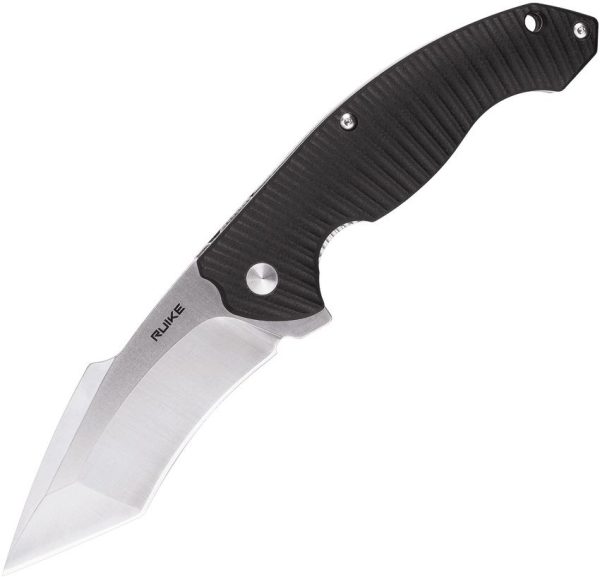 RUIKE P851 Black Folding Knife 3.5" Sandvik 14C28N Blade G10