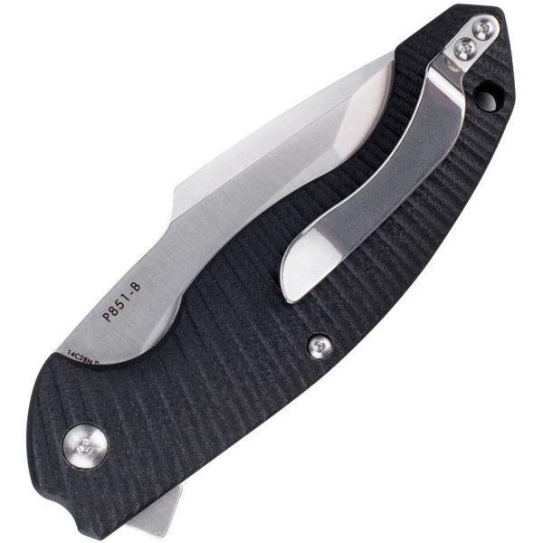 RUIKE P851 Black Folding Knife 3.5" Sandvik 14C28N Blade G10