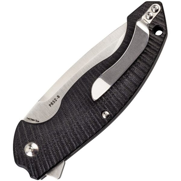 RUIKE P852 Folding Knife 3.5" 14C28N Blade Black G10 Linerlock
