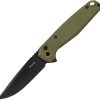 RKEP873G.jpg RUIKE P873 Button Lock Folding Knife 3.5" OD Green G10