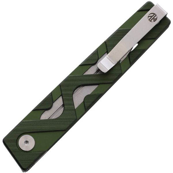 RUIKE P878 Green Aluminum Folding Knife 14C28N Sandvik Blade
