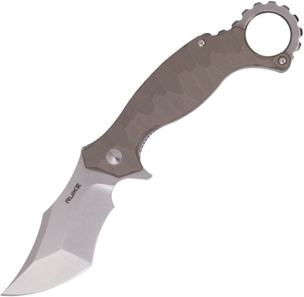 RKEP881W.jpg RUIKE P881 Linerlock Folding Knife Sandvik 14C28N Tan G10