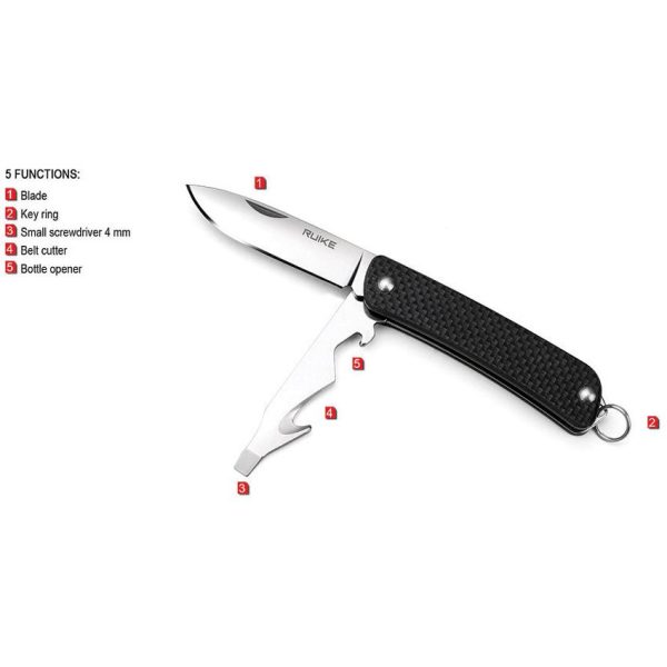 RUIKE S21 Multi-Tool Folding Knife - Black G10