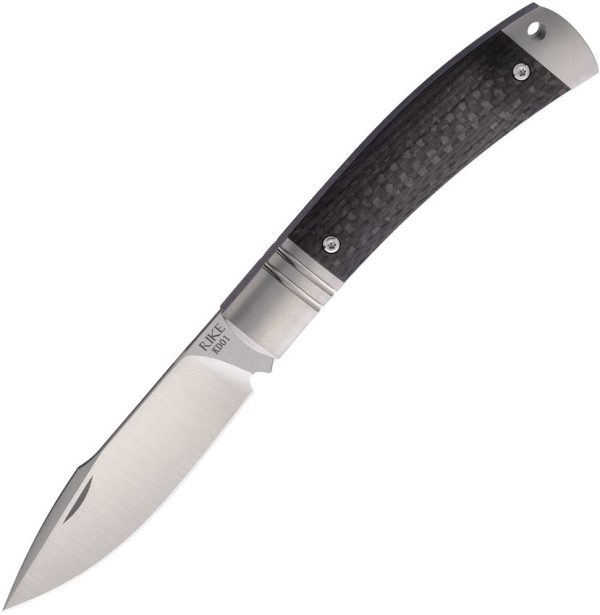 Rike Slip Joint Black Carbon Fiber Folding Knife M390 Blade