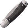 Rike Slip Joint Black Carbon Fiber Folding Knife M390 Blade