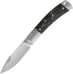 Rike Slip Joint Black Green Carbon Fiber Folding Knife M390