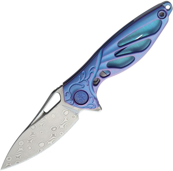 Rike Knife Hummingbird Framelock Blue Titanium