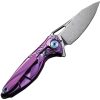 Rike Knife Mini Framelock Purple Damascus