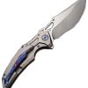 Rike S05 Framelock Gray Ti M390 Folding Knife 3.5" Blade