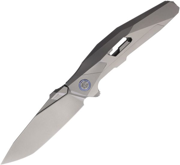 Rike Shadow T Linerlock Folding Knife M390 Titanium Tanto