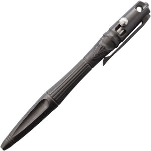 RKTR02DG.jpg Rike Titanium Pen Dark Gray Tactical Pen Glass Breaker Bolt Action