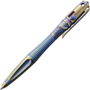 RKTR02GB.jpg Rike Knife Titanium Pen Gold and Blue