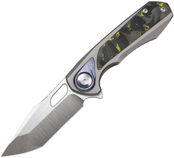 REMETTE Saker Falcon S45VN Titanium Folding Knife Button Lock