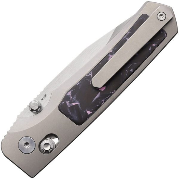 REMETTE Aurora Crossbar Lock Purple M390 Folding Knife