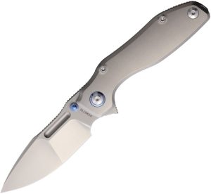 RMTDSTFA.jpg REMETTE TwoFace Framelock Gray Folding Knife M390 Titanium