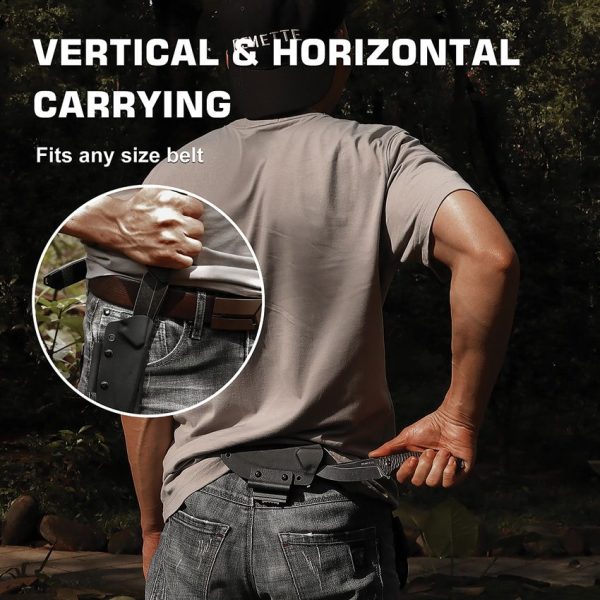 Remette Allosaurus Fixed Blade D2 Black with Fire Starter