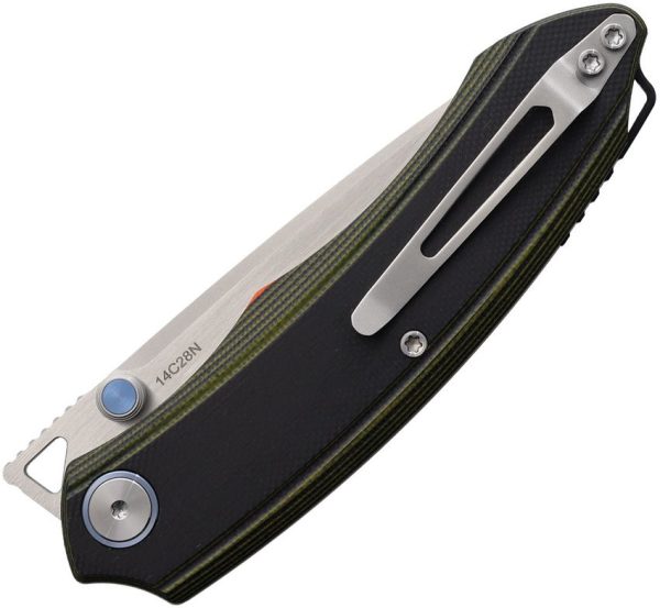 Remette GC103 Linerlock 14C28N Drop Point Green