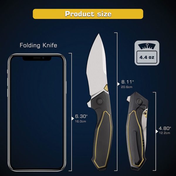 REMETTE Kingfisher Framelock Ti Folding Knife M390 Titanium