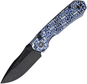 Remette Rhino Button Linerlock D2 Coated Blue Handle
