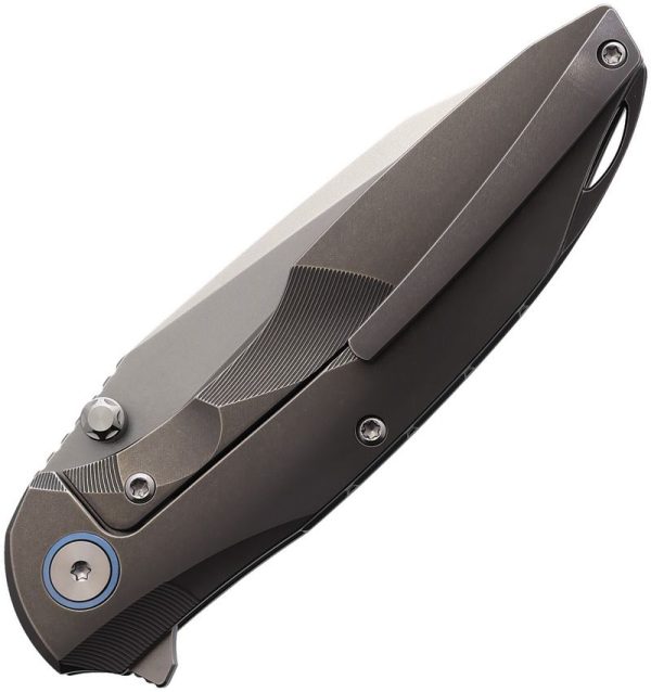 REMETTE Cool Whale Framelock Ti M390 Folding Knife Dark Gray