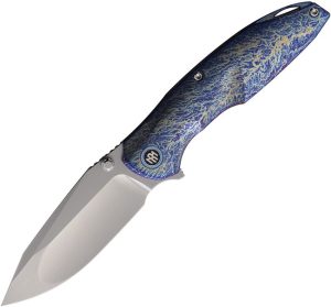 RMTRTCLT3.jpg REMETTE Cool Whale Framelock Ti M390 Folding Knife Blue