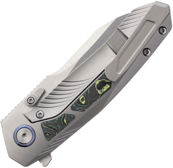 REMETTE Kestrel Framelock Ti M390 Folding Knife Gray Titanium