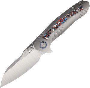 REMETTE Kestrel Framelock Ti M390 Folding Knife Gray Titanium