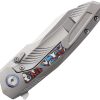 REMETTE Kestrel Framelock Ti M390 Folding Knife Gray Titanium