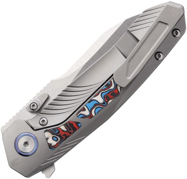 REMETTE Kestrel Framelock Ti M390 Folding Knife Gray Titanium