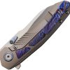 REMETTE Kestrel Framelock S35VN Folding Knife Timascus Gray