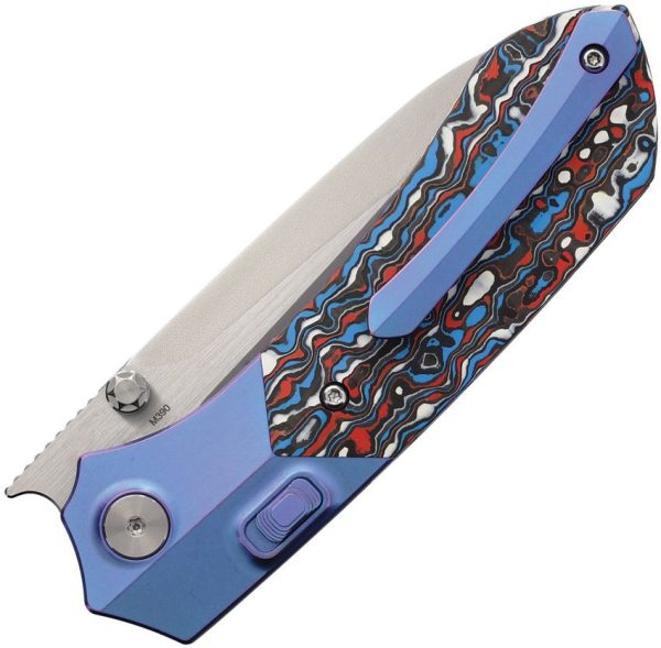 REMETTE Meteor Button Linerlock Titanium Folding Knife