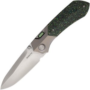 REMETTE RTPT Framelock Green Folding Knife M390 Titanium