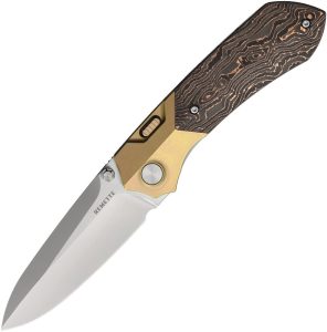 REMETTE Meteor Button Linerlock Ti/CF Folding Knife