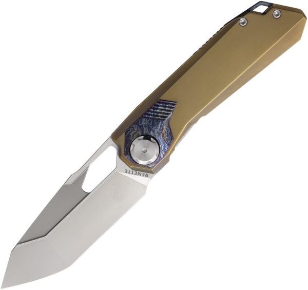 REMETTE Peregrine Falcon M390 Tanto Button Lock Folding Knife