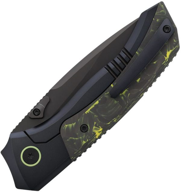 REMETTE Steed Button Framelock Folding Knife M390 Carbon Fiber