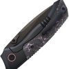 REMETTE Steed Button Framelock Black Purple CF M390