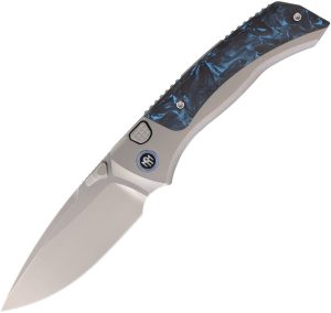 RMTRTWSTB.jpg REMETTE Steed Button Framelock Gray Blue CF M390