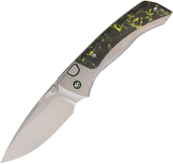 REMETTE Steed Button Framelock Yellow M390 Folding Knife