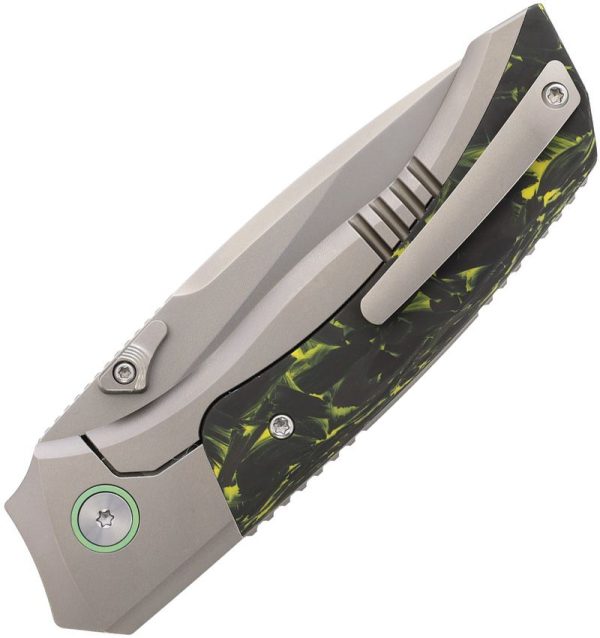 REMETTE Steed Button Framelock Yellow M390 Folding Knife