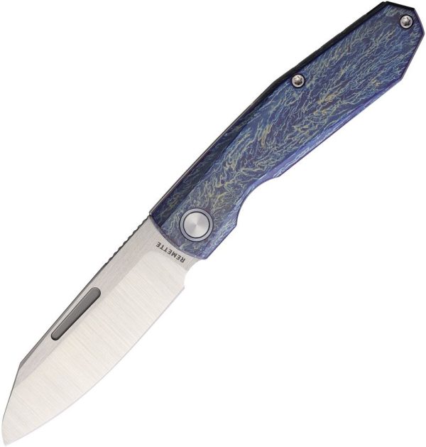 Remette Squirrel Slip Joint Lightning M390 Folding Knife Titanium