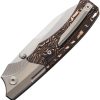REMETTE WD107 Button Lock Folding Knife Carbon Fiber 3.25" Blade